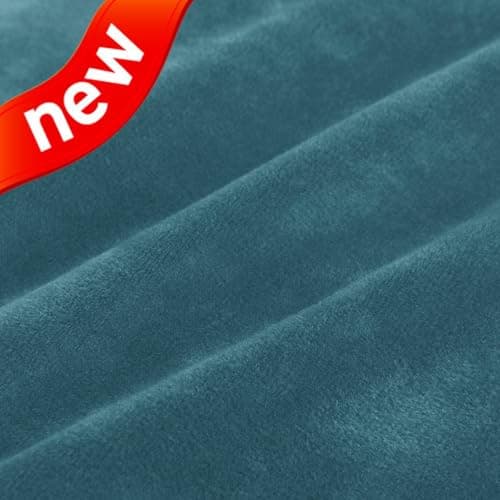 MAXIJIN Velvet Chaise Cover for L Shaped Sofa with Elastic Bottom (Gray) — Peacock Blue