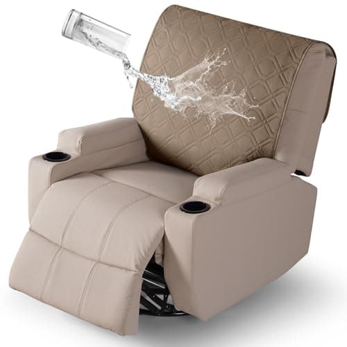 VANSOFY Dark Gray 100% Waterproof Dog Recliner Chair Cover — Light Brown