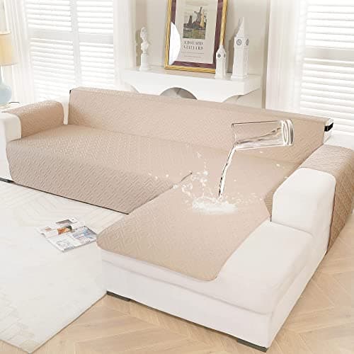 Waterproof L-Shaped Couch Cover for Dogs and Kids