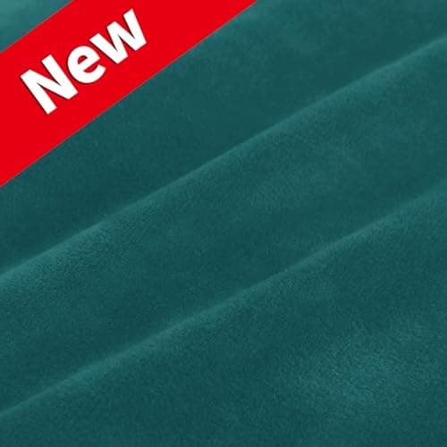 MAXIJIN Velvet Chaise Cover for L Shaped Sofa with Elastic Bottom (Gray) — Blackish Green