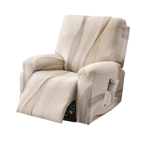 FUANGUI 4-Piece Lazyboy Recliner Cover with Storage Pockets — 01