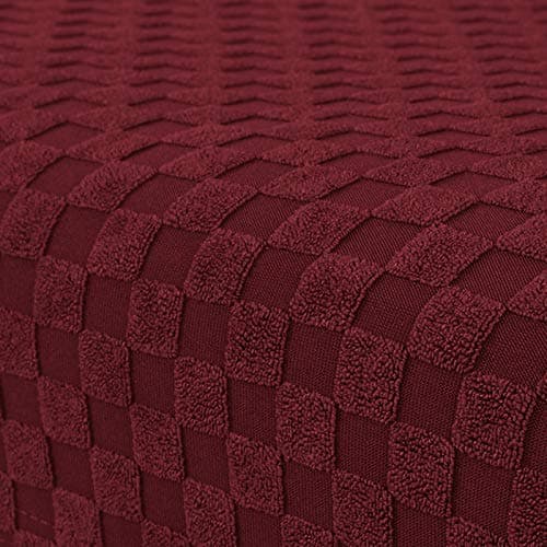 MAXIJIN Waterproof Recliner Couch Cover, Dark Gray — Jacquard Wine Red