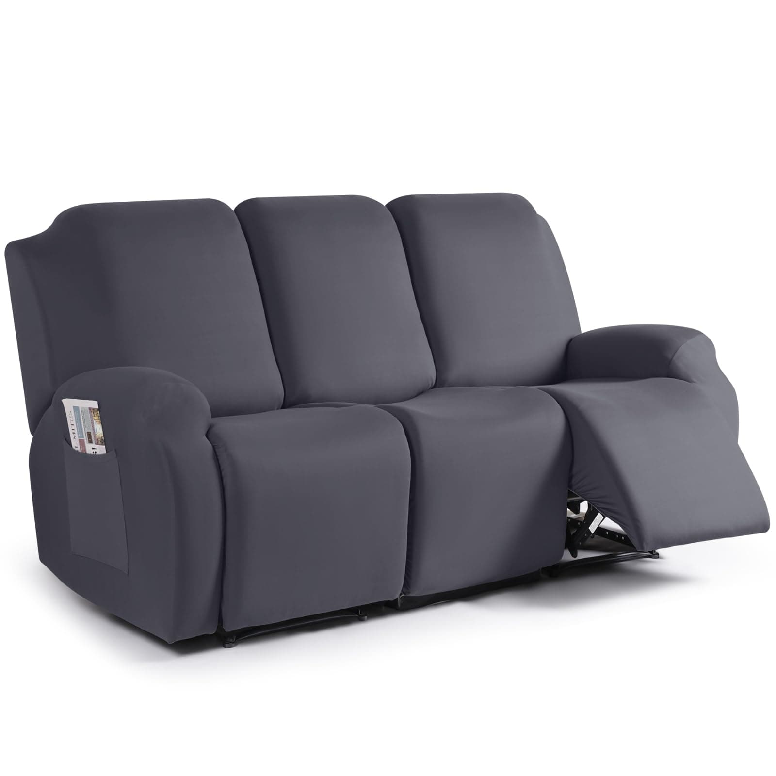 TAOCOCO Stretch Slipcover for 3_seat Recliner Sofa (Dark Gray)