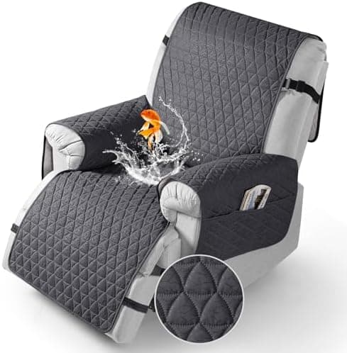 TAOCOCO 100% Waterproof Recliner Cover - Perfect for Slip and Stain Protection, Suitable for Elderly and Disabled Users, Ideal for Outdoor Patios or Indoor Use(Chocolate, Small-22'')