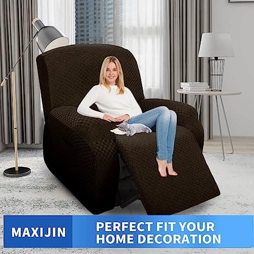 MAXIJIN XL Dark Coffee Oversized Recliner Covers