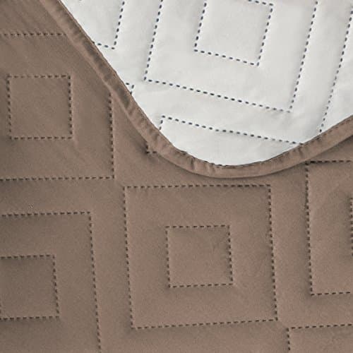 H.VERSAILTEX Reversible Water Resistant Recliner Cover for Pets & Kids — Taupe Brown/Beige