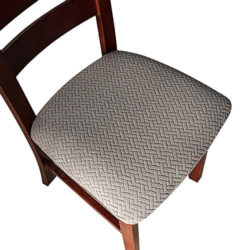 Genina Taupe Dining Room Chair Slipcovers (4 Pcs) — Grey