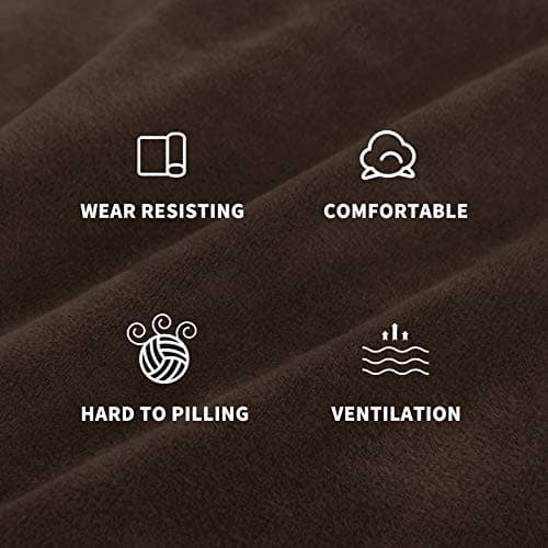 MAXIJIN Velvet Recliner Cover for Kids & Pets (Dark Coffee)
