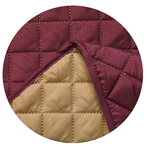Water Resistant Dog Couch Cover 68" x 3 Cushions Gray/Light Gray — Burgundy/Camel