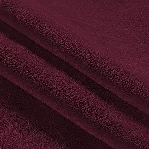Ivory Turquoise Loveseat Covers for Velvet Couch with Elastic Bottom — Burgundy