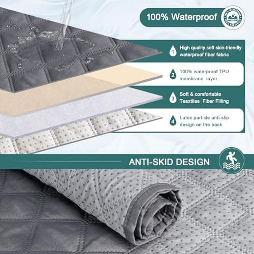 Ruaozz Waterproof Recliner Covers for Dusty Grey