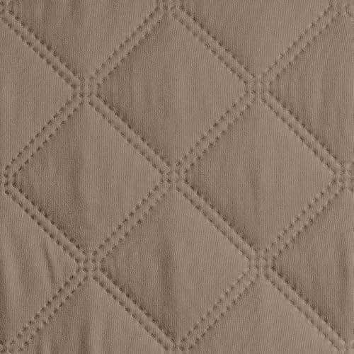 Waterproof Loveseat Cover for Double Recliner with Console, Dark Grey, 2 Seater — Light Brown