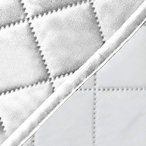 Easy-Going Reversible Loveseat Couch Cover, Gray/Light Gray — White/White