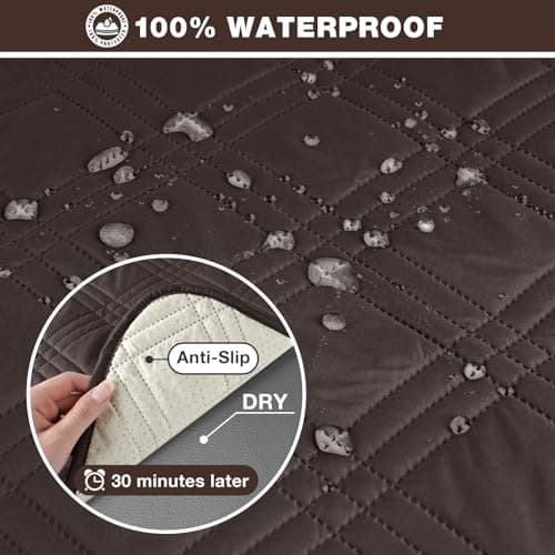 Waterproof Loveseat Recliner Cover for Pets and Kids - Gray (2 Seater) — Chocolate