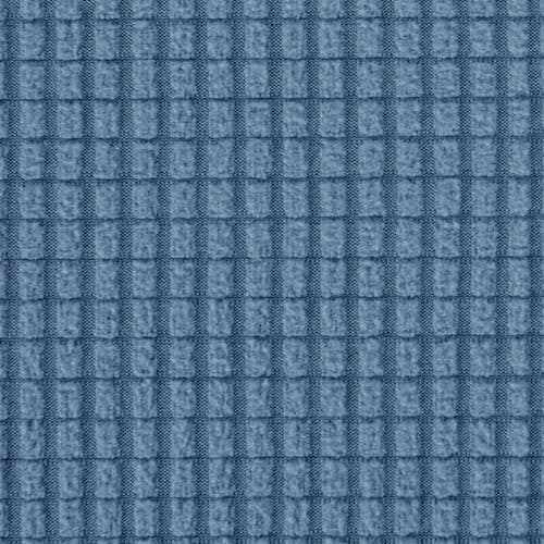 CHUN YI 3 Seater Couch Slipcover, Large Grey Checks — Denim Blue