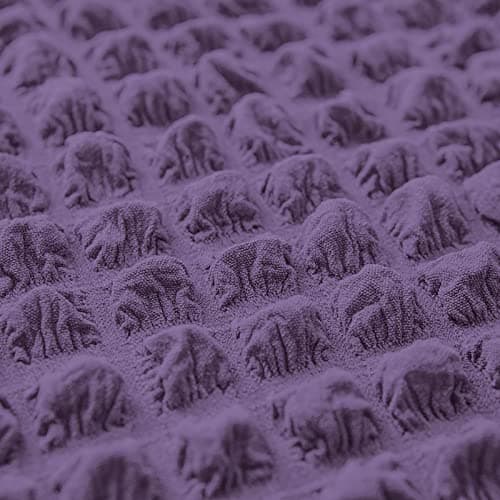 Country Style Dark Grey Sofa Slipcover for 3 Cushion Couch Durable Washable Fit Universal — Purple