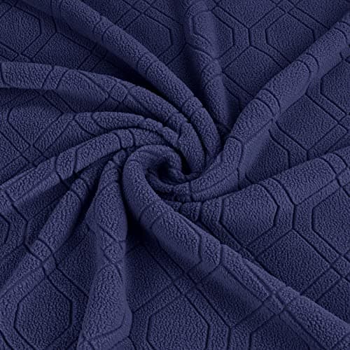 VANSOFY 3-Piece Stretch Recliner Cover, Dark Gray — Navy Blue