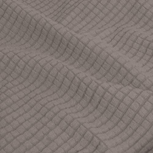Pet and Kid-Friendly Large Dark Gray Stretch Couch Cover — Taupe