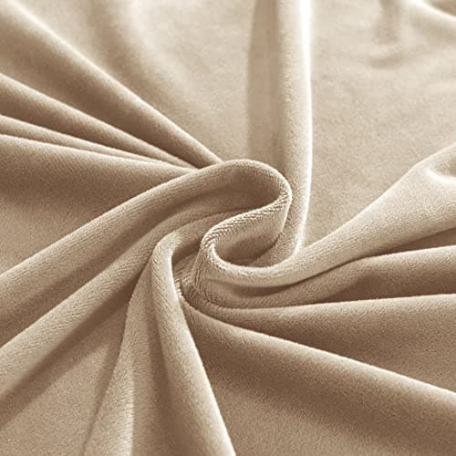 Wear-Resistant Stretch Velvet L-Shaped Sofa Cover for Left/Right Sectionals (Camel, Single Seat) — Grey