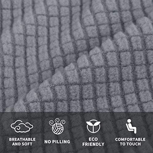 JIVINER Stretch Universal Couch Cover, Light Gray Rhomb, Large — Light Gray