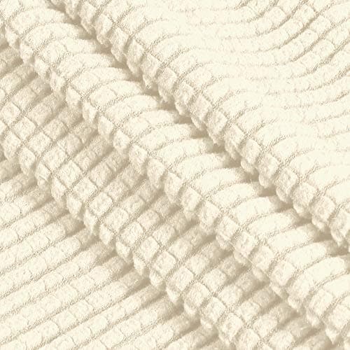 PrinceDeco Stretch Loveseat Sofa Cover, Brown, Washable Pet Friendly — Biscotti Beige