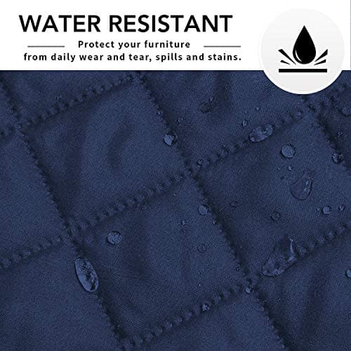 Oversized Loveseat Recliner Cover, Reversible for Pets, Gray/Light Gray — Navy/Navy