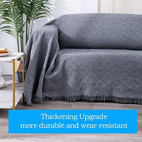 LuxeSectional Couch Covers for 3 Seater (Grey, XL)