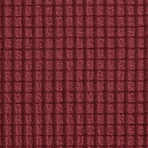 CHUN YI 3 Seater Couch Slipcover, Large Grey Checks — Wine