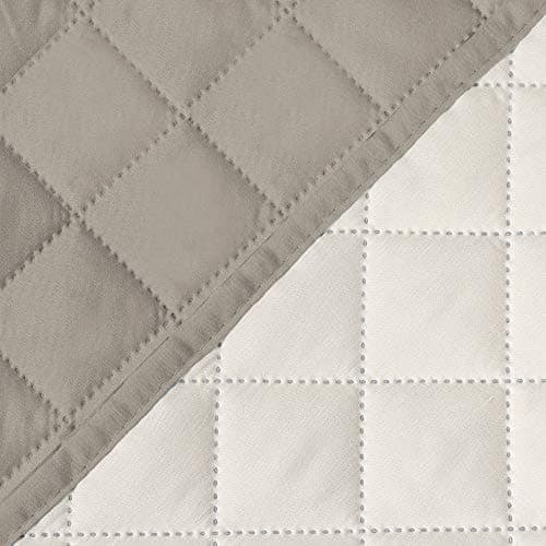 H.VERSAILTEX Ivory/Beige Loveseat Slipcover, Non-Slip Elastic Strap, Water Resistant, Seat Width to 46" — Khaki/Beige