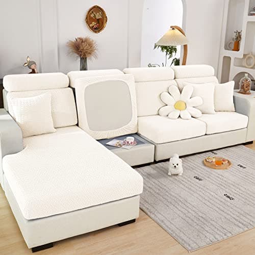 ShowyLive 2024 Wear-Resistant Universal Sofa Back Cover, Weave White