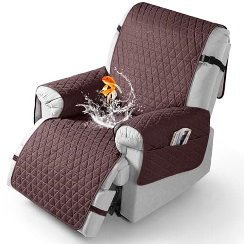 TAOCOCO 100% Waterproof Recliner Cover - Perfect for Slip and Stain Protection, Suitable for Elderly and Disabled Users, Ideal for Outdoor Patios or Indoor Use(Chocolate, Small-22'') — Coffee