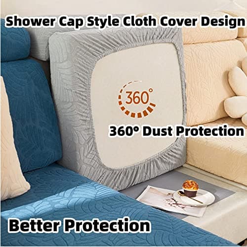 2024 New Stretch Slipcovers for Large Double Seat Sofa (Light Gray)