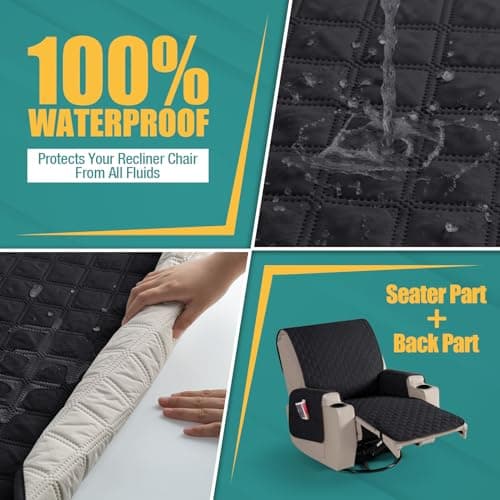 100% Upgraded Waterproof Recliner Chair Covers