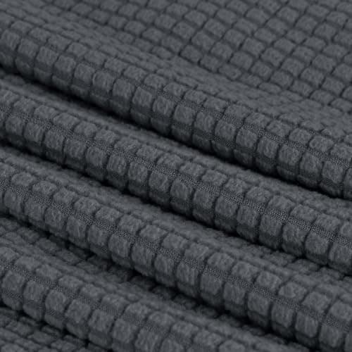 TAOCOCO Stretch Reclining Loveseat Cover, Black Jacquard Pattern — Charcoal Grey