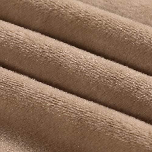 PrinceDeco Velvet Stretch Recliner Chair Cover, 4-Pieces, Ivory — Camel