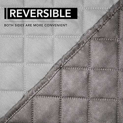 Oversized Recliner Cover Reversible Gray/Light Gray Water Resistant Couch Protector