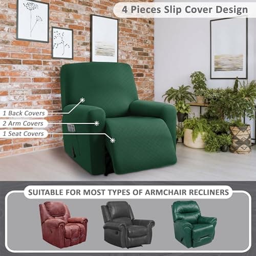 Retro Green ULTICOR 1 Seat Recliner Cover, Washable
