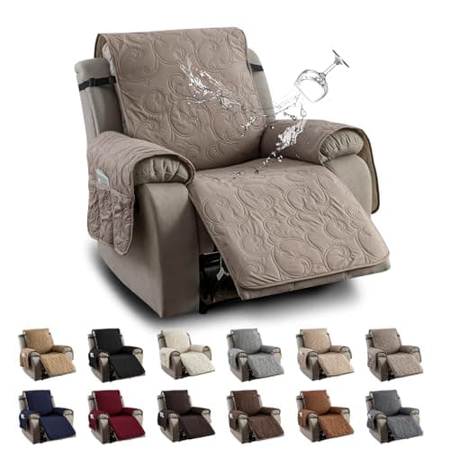 100% Waterproof Recliner Chair Cover, Non-Slip Fabric for Living Room