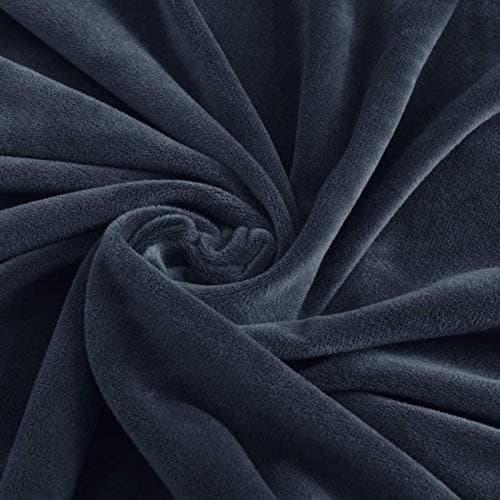 Off White Stretch Velvet Recliner Covers for Lazy Chair with Side Pocket — Navy