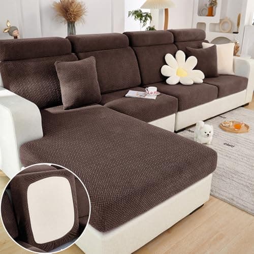 2024 Magic Wear-Resistant Sofa Cover for Sectionals (Texture-Gray, Extra Large) — Texture-brown