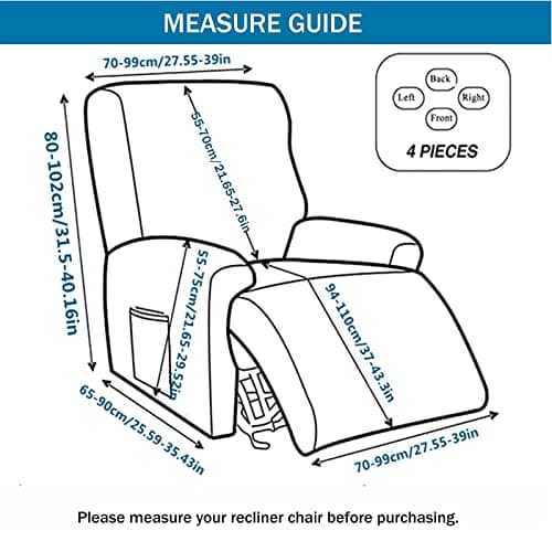 Eco-Ancheng Lazyboy Recliner Slipcover Set with Storage Pockets