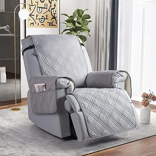 TAOCOCO 100% Waterproof Non Slip Covers for Recliner Chair with Pocket  
Best Non Slip Covers for Recliner Chairs with Pockets for Kids and Pets (2|6")  
Washable 100% Waterproof Recliner Chair Protector for Kids and Pets, OEKO-TEX Certified (2|6", C