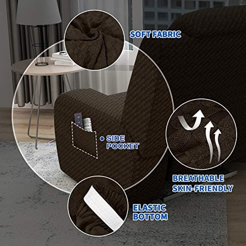 MAXIJIN XL Dark Coffee Oversized Recliner Covers