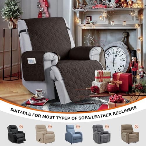 VANSOFY Waterproof Dog Recliner Chair Cover, Non-Slip Protector (Chocolate, 23.6")