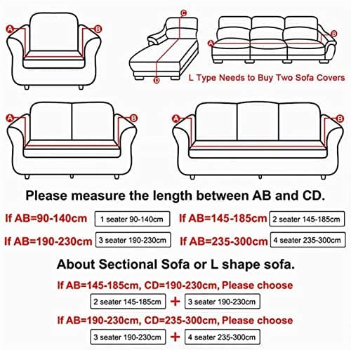 IMYOGI High Stretch L-Shape Sofa Covers + Pillow Covers, 2pcs Polyester Fabric, 3+4 Seater