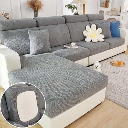 Texture Gray Extra Large Magic Sofa Cover for Sectional (2024)