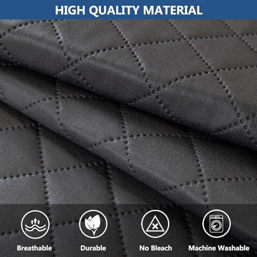 Eismodra Dark Gray Non-Slip Recliner Cover 23"x39"