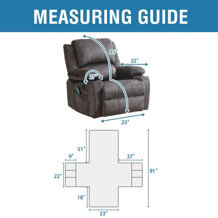 H.VERSAILTEX 100% Waterproof Recliner Chair Cover Brown/Beige