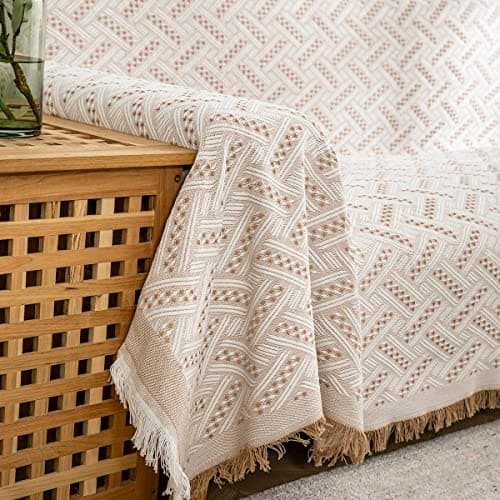 AIVIA Loveseat Cover Sheet Blanket for 2 Seater Couches with Armrest