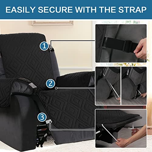 H.VERSAILTEX Reversible Water Resistant Recliner Cover for Pets & Kids